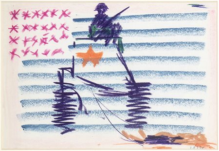 ALIGI SASSU (Milano, 1912 - Pollença, 2000): (Vietnam) La bella bandiera, 1966