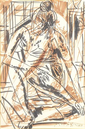 PERICLE FAZZINI (Grottammare, 1913 - Roma, 1987) : Fanciulla, 1959