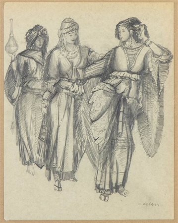 EMANUELE LUZZATI (Genova, 1921 - 2007): Scena orientale