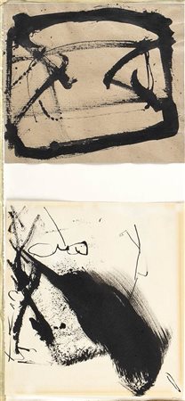 ANTONI TÀPIES (Barcellona, 1923 - 2012): Lotto composto da due disegni ad inchiostro