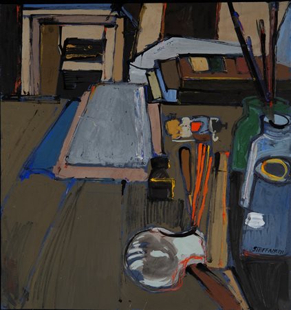 Attilio Steffanoni, Particolare dello studio, 1962