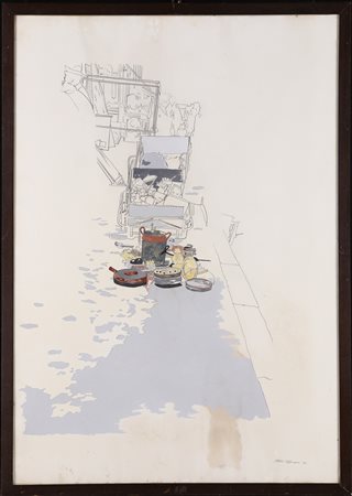 Attilio Steffanoni, Mercato delle pulci, 1966