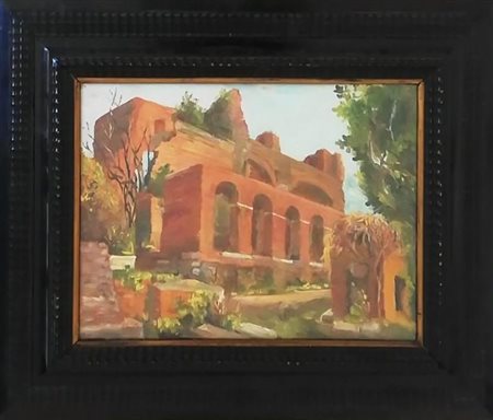 Onorato Carlandi “Basilica di Massenzio vista dal Palatino”