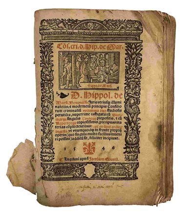 HYPPOLITUS MARSILI: Consilia Criminalia, Lyon, Apud Iacobum Iunctam, 1546