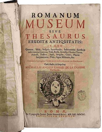 DE LA CHAUSSE MICHELANGELO: Museum Sive Thesaurus, Roma, Jean Jacob Komarek, 1690