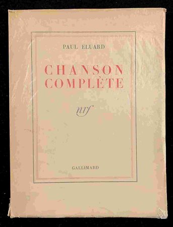 PAUL ELUARD: Chanson Complete Gallimard, 1939