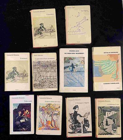 GINZBURG - LEVI - SCIASCIA - CALVINO: Dieci prime edizione Einaudi