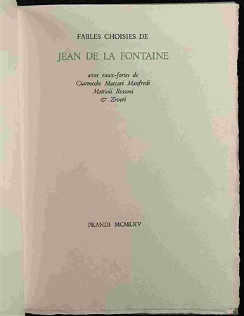 JEAN DE LA FONTAINE: Fables Choisies Prandi, 1965