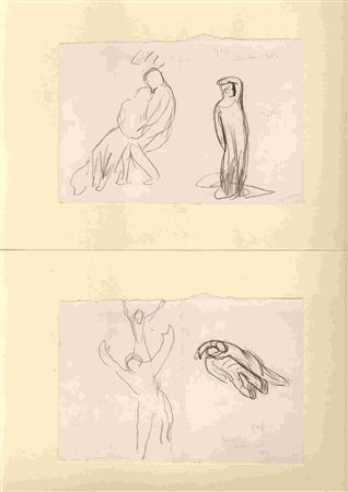 VICTOR DE SABATA: Dieci disegni su carta, sia a matita che a china, datati 1931, che rappresentano il maestro spesso nell’atto di dirigere l’orchestra. L’autore и lo scultore e pittore Aldo Carpi (Mil