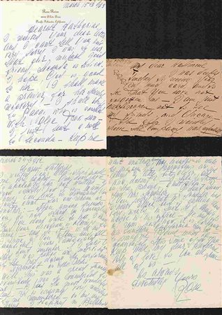 ROSA RAISA: Tre lettere autografe firmate dal soprano polacco, naturalizzato americano, una datata "Dic. 1934 Milano ". Raisa scrive a Katherine [Alcaide] ringraziandola per la carta che sente e parla