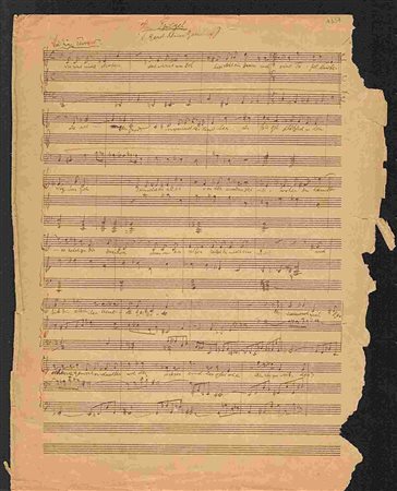 ERNST KRENEK: Spartito musicale autografo per canto e pianoforte intitolato Im Spiegel su testo di Gerd Hans Goering. Si tratta del lied giovanile op. 9 n.1 per soprano con accompagnamento di pianofor