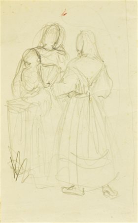 Giuseppe Magni SENZA TITOLO matita su carta cm 20,5x14,5 sul retro: firma ed...