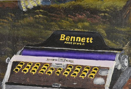 Ugo Armaroli BENNETT 1910 olio su tela applicata su tavola, cm 20x30 firma al...