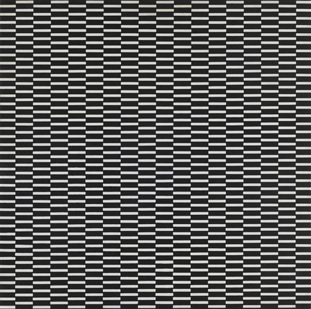 FRANÇOIS MORELLET   
1926 - 2016
1 trame de tirets, blanc sur fond noir, 1972