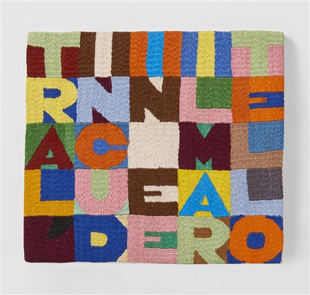 ALIGHIERO BOETTI    
Tra l’incudine e il martello, 1988 ca. 