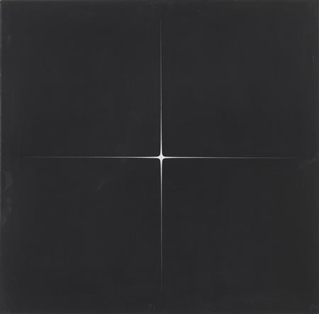 HELMUT ZIMMERMANN   
Dünnes Kreuz auf Schwarz, 1970-71