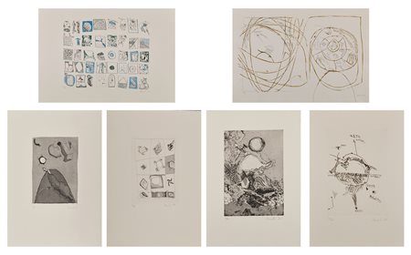 GASTONE NOVELLI   
Lotto composto da 6 multipli 

