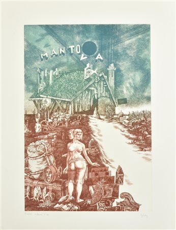 Rudi Gorog INFERNO C. 20 incisione su carta, battuta cm 59x39, su foglio cm...