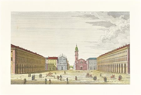 PIAZZA SAN CARLO stampa su carta, cm 40x60