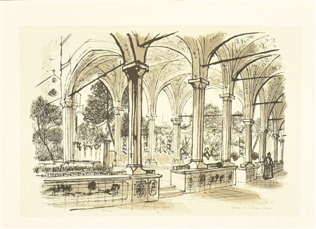 Moffri CHIOSTRO DI SANTA CHIARA - NAPOLI stampa su carta da Reader's Digest,...