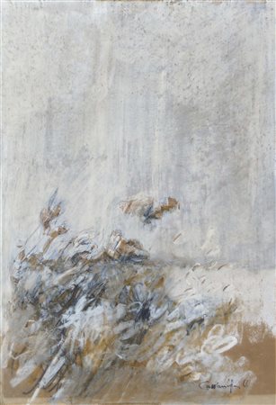 CAZZANIGA GIANCARLO Monza 1930 senza titolo 1966 tecnica mista su carta cm...