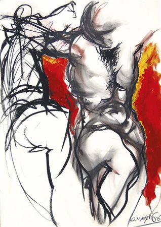 MURER AUGUSTO Falcade 1922 - Padova 1985 Figure 1968 tecnica mista su carta...