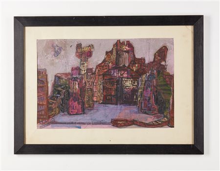 LUZZATI EMANUELE (1921 - 2007) - Scenografia per Tieste.