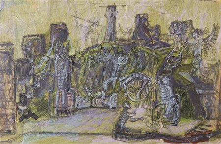 LUZZATI EMANUELE (1921 - 2007) - Scenografie per Tieste.