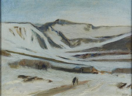 CASADEI MACEO (1899 - 1992) - Inverno a Ussita (Visso). .