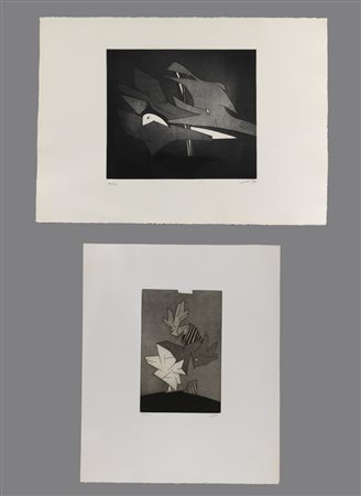 DOVA GIANNI (1925 - 1991) - Lotto composto da n. 2  fogli. Senza titolo.