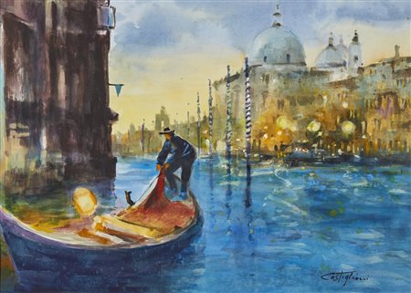 CASTIGLIONI CLAUDIO (n. 1949) - Il parcheggio della gondola. .