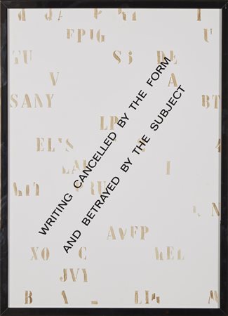 AGNETTI  VINCENZO  (1926 - 1981) - Writing cancelled by the form and betrayed by the subject. .