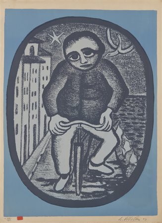 VIVIANI GIUSEPPE (1898 - 1965) - Uomo in bici.