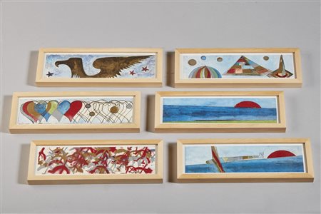 ANGELI FRANCO (1935 - 1988) - Scatola contenente  n.6 grafiche.