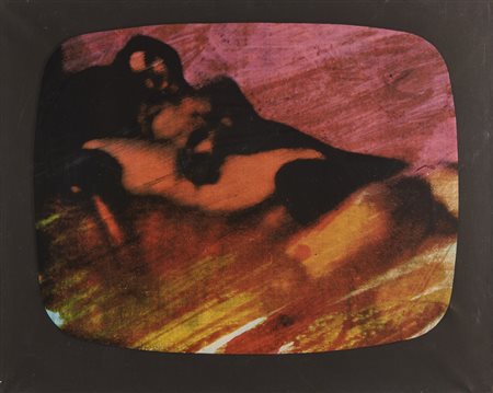 SCHIFANO MARIO (1934 - 1998) - Dall'ultimo programma notturno.