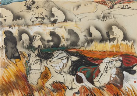 GUERRICCHIO LUIGI (1932 - 1996) - Nei campi.