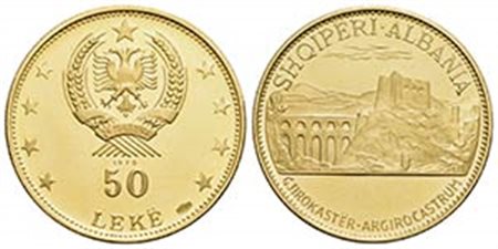 ALBANIA - Repubblica (1945-1991) - 50 Lek - 1970 - (AU g. 9,91) RRR Kr. 53.3 100 pezzi coniati - Proof - FDC