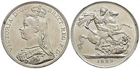 GRAN BRETAGNA - Vittoria (1837-1901) - Corona - 1889 - AG Kr. 765 Metallo lucente - FDC