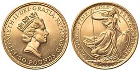 GRAN BRETAGNA. Elisabetta II. 50 Pounds 1988. Au (26.5mm, 17.11g). S. BP1; KM 952. qSPL