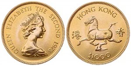HONG KONG. Elisabetta II (1952-1997). 1000 Dollari 1978. Proof Au (28mm, 16.00g). KM 44; Fr. 4. FDC