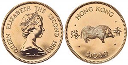 HONG KONG. Elisabetta II (1952-1997). 1000 Dollari 1983. Proof Au (28mm, 16.00g). KM 51; Fr. 9. FDC