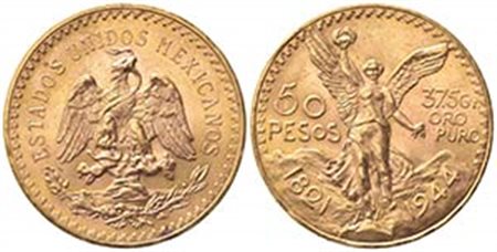 MESSICO. 50 Pesos 1944. Au (37mm, 41.74g). KM 481; Fr. 172. BB+