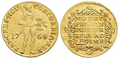 OLANDA - Province Unite - Utrecht (1581-1795) - Ducato - 1769 - (AU g. 3,47) Kr. 7.4 - SPL-FDC