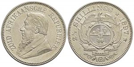 SUD AFRICA - Repubblica (1854-1900) - 2,5 Scellini - 1897 - AG Kr. 7 - qFDC