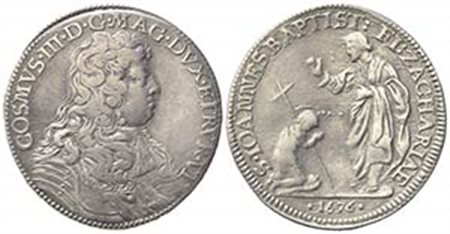FIRENZE. Cosimo III de' Medici (1670-1723). Mezza Piastra 1676. Ar (37mm, 15.50g). MIR 331. BB