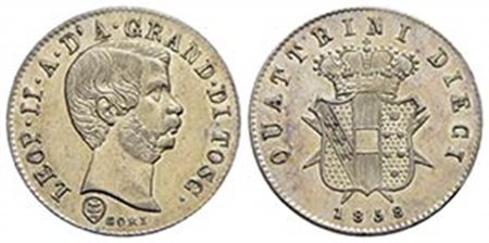 FIRENZE - Leopoldo II di Lorena (1824-1859) - 10 Quattrini - 1858 - MI R Pag. 167; Mont. 374 Eccezionale - FDC
