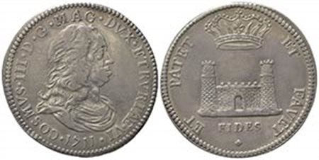 LIVORNO. Cosimo III de' Medici (1670-1723). Tollero 1711. Ar (43.5mm, 26.87g). MIR 65/4. BB