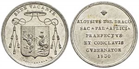 PAPALI - Sede Vacante (1830-1831) - Medaglia - 1830 Opus: Cerbara Ø: 31 mm. - (MB g. 9,86) R Boccia 95; Bart. p. 252