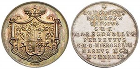 PAPALI - Sede Vacante (1939) - Medaglia - 1939 Opus: Pasinati Ø: 29 mm. - (AG g. 10,86) R Boccia 119 Principe Ludovico Chigi Maresciallo Perpetuo del Conclave Stupenda patina - FDC