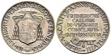 PAPALI - Sede Vacante (1958) - Medaglia - 1958 Opus: Mistruzzi Ø: 32 mm. - (AG g. 15,3) R Boccia 121; Bart. p. 388 Governatore del Conclave Monsignore Federico Callori - FDC